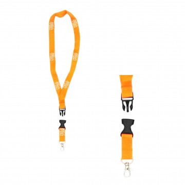 Polyester Lanyard with Safety Break-away Buckle & Metal Hook
